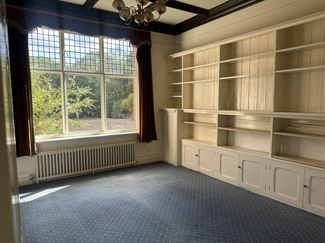 Victorian library with fitted bookcases
